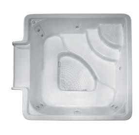 86 In Square Spillover Spa - White - CLEARANCE SAFETY COVERS